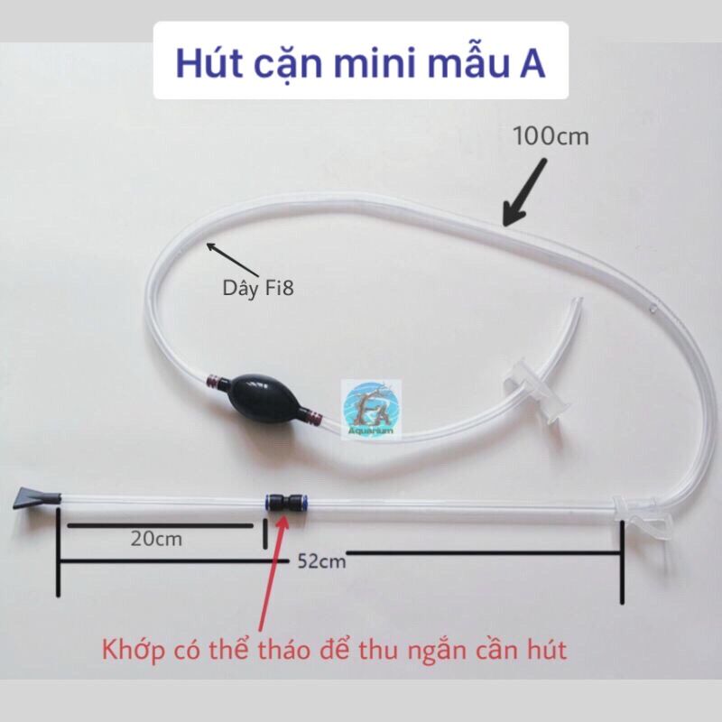 Dụng cụ hút cặn thay nước hồ cá, hồ thuỷ sinh