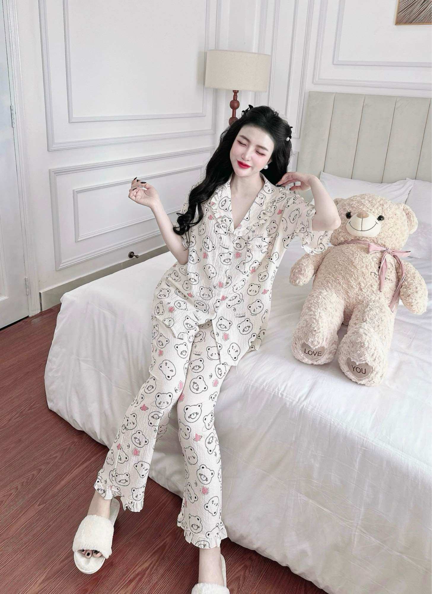 Đồ bộ Đũi Xốp Form chuẩn Bigsize 55-100kg - Chất mát