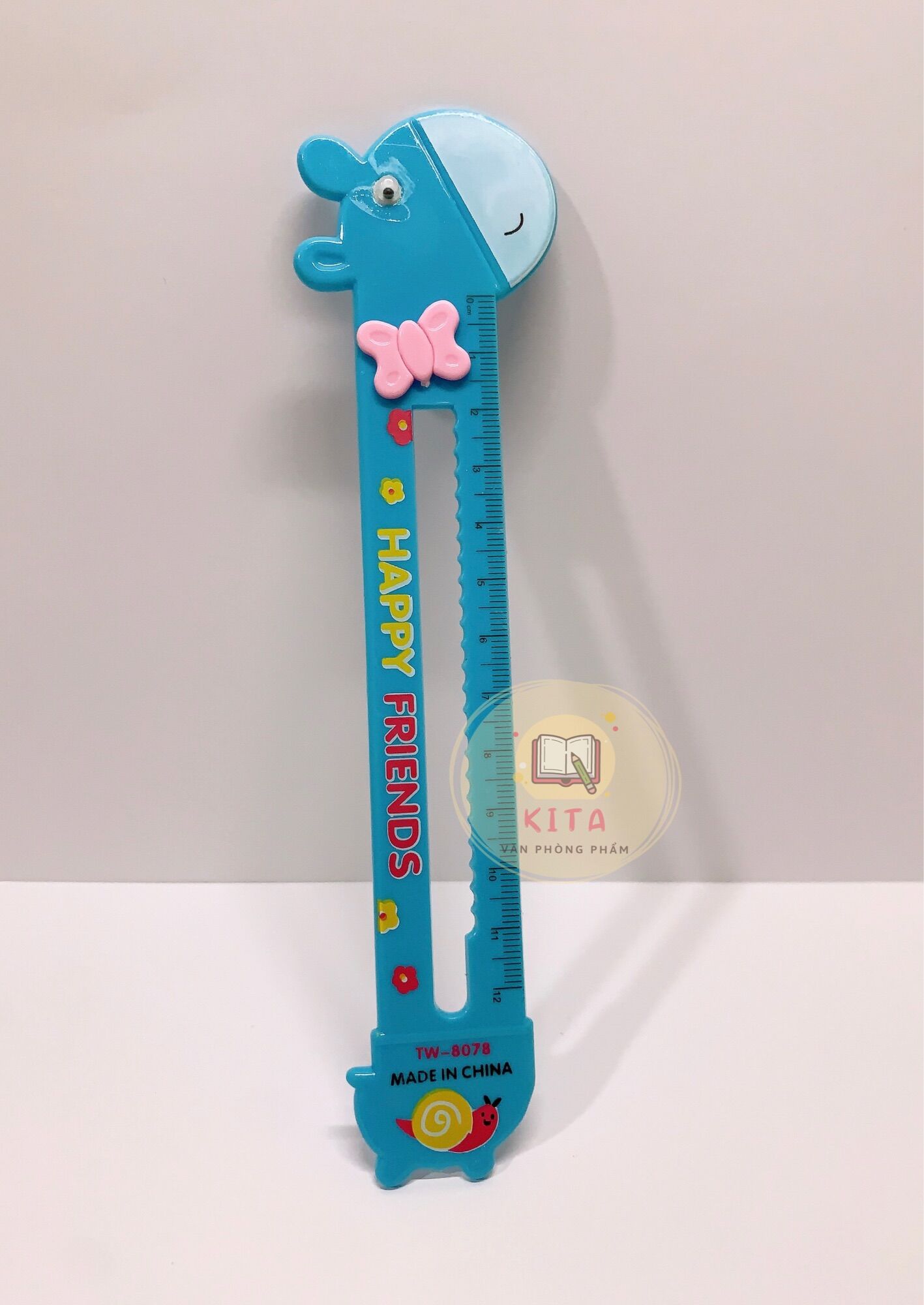 Thước kẻ nhựa kiểu con hươu 15cm
