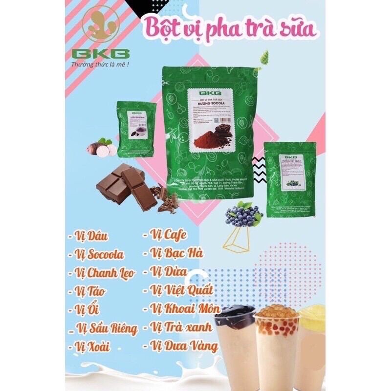 Bột vị pha trà sữa BKB 1kg- vị bạc hà