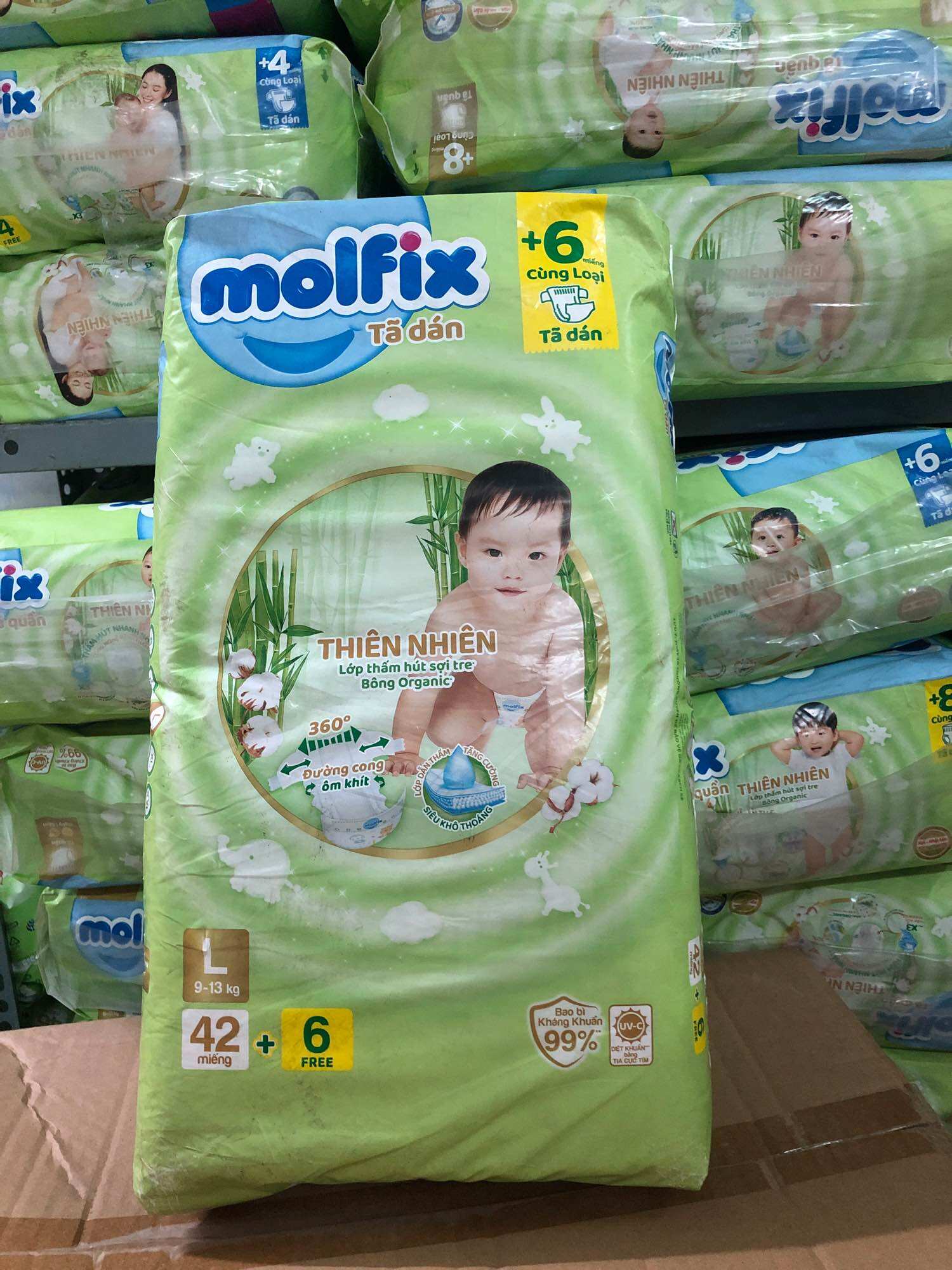 Tã dán molfix size l42+6
