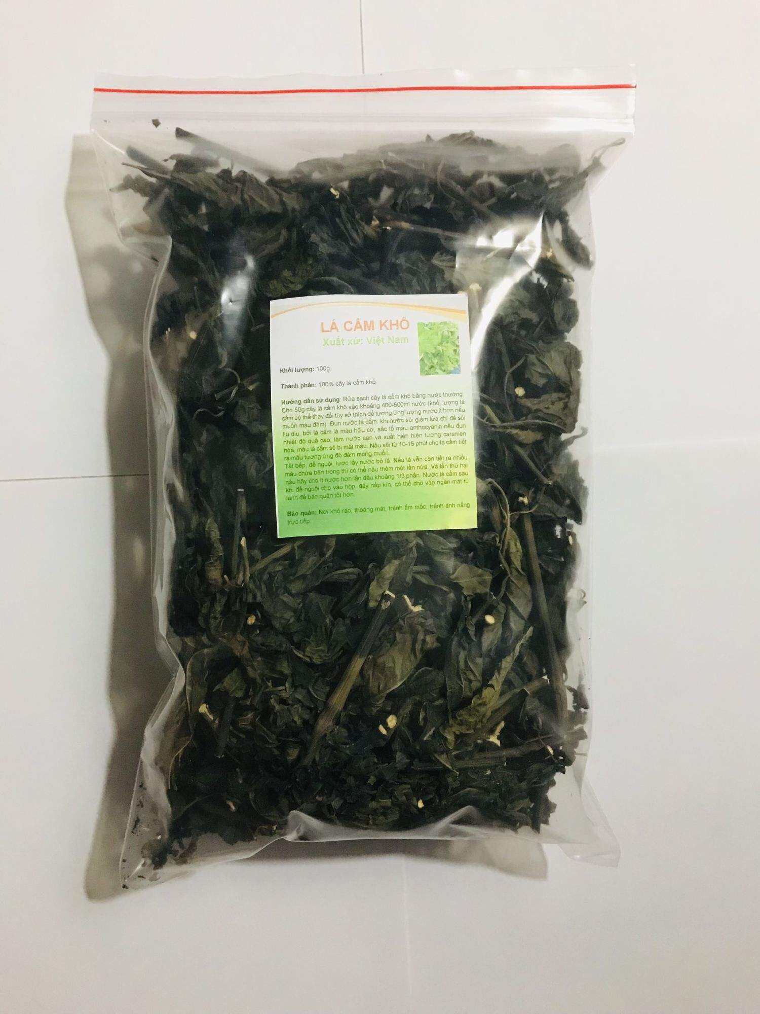 100g Cây lá cẩm Thái khô dùng nấu nước lá sẽ ra màu tím làm màu cho xôi, chè, bánh, kem, sinh tố