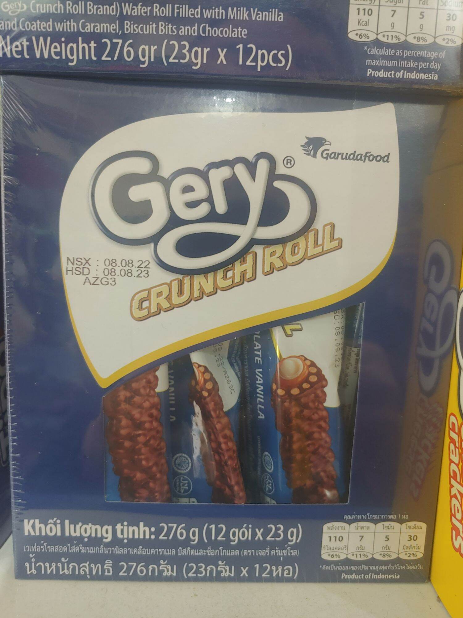 Bánh cuộn Gery phủ socola 276g