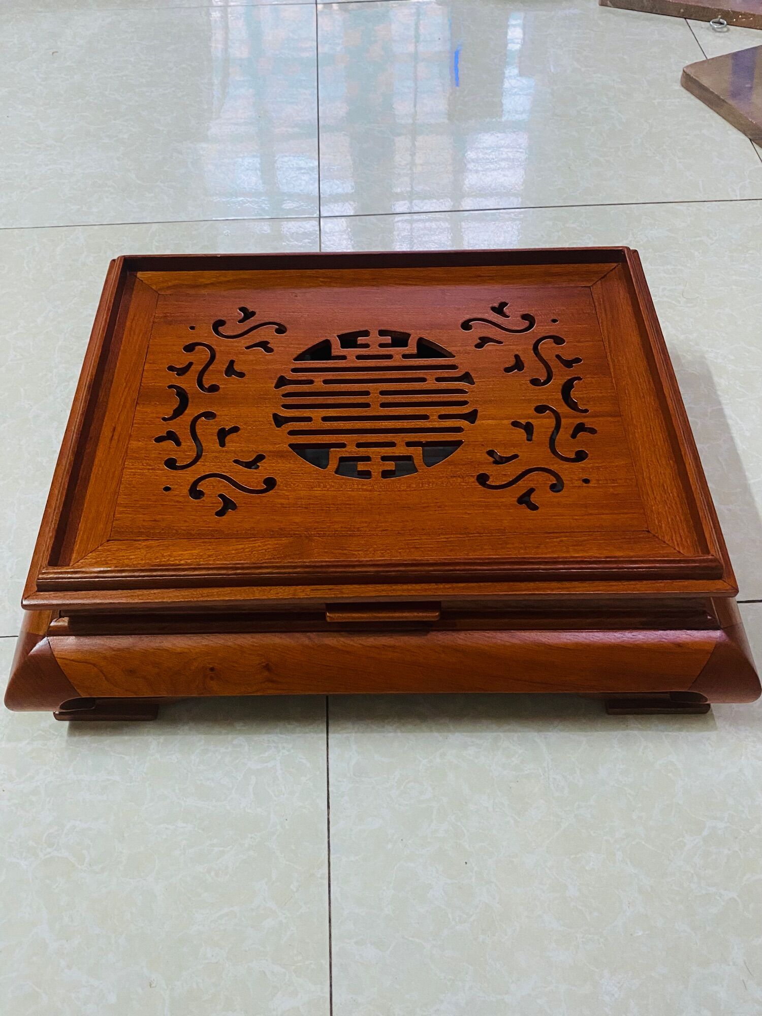 Khay trà phòng khách gỗ hương hàng cao cấp