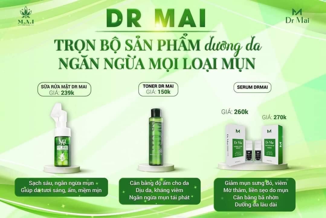 Sữa rửa mặt tạo bọt massage Dr.MAI hỗ trợ giảm mụn kiềm dầu