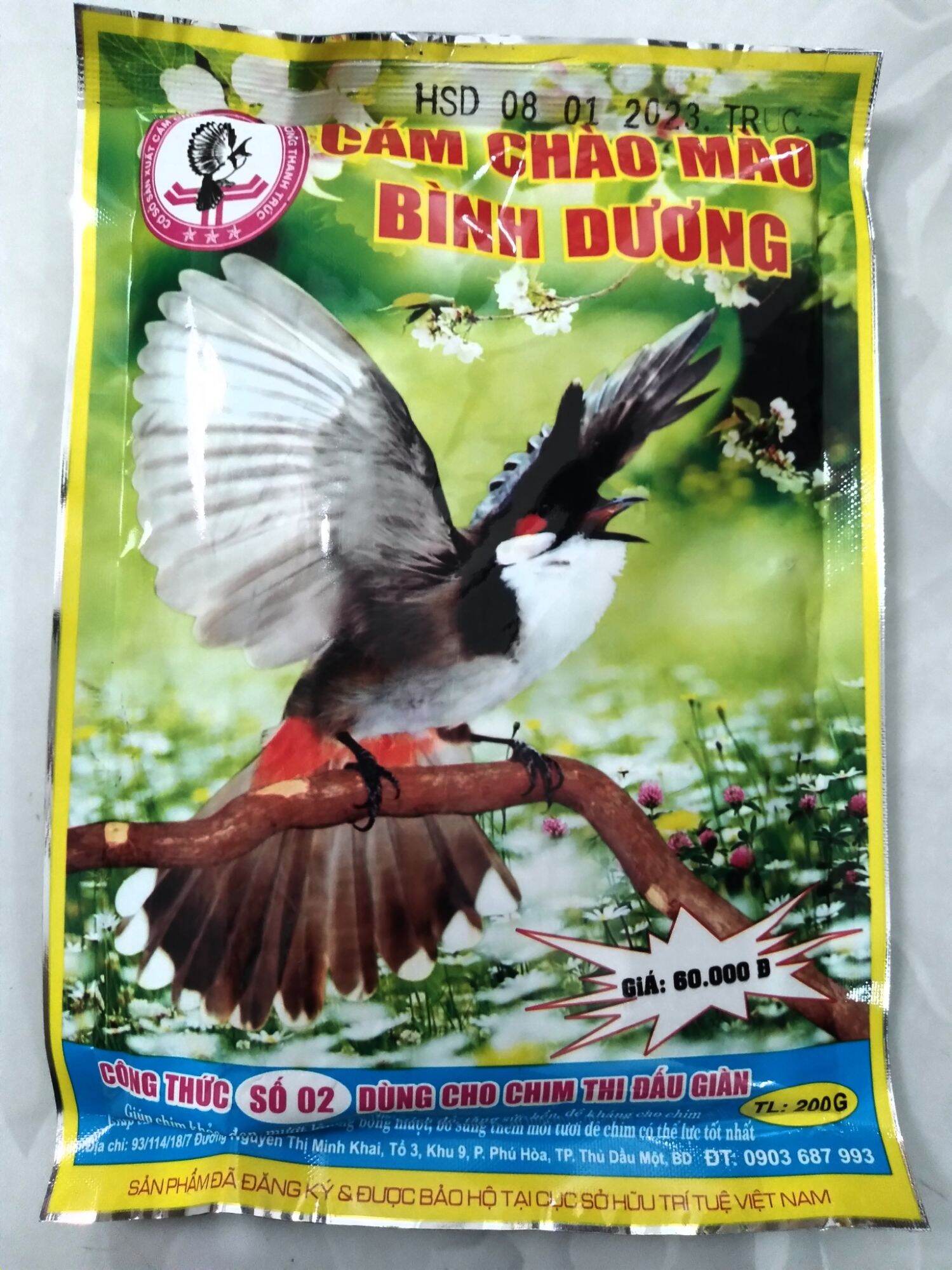 Cám chào mào Bình Dương dùng cho chim thi đấu giàn 200g
