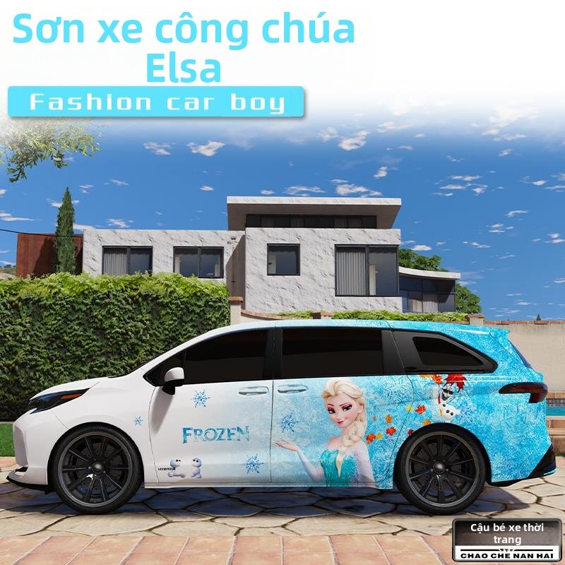 Phụ tùng phụ kiện ô tô xe máy CANJING - Bọc toàn bộ xe theo chủ đề Frozen Elsa Giá 2,642,000 Đồng*Miễn phí vận chuyển