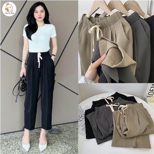 Quần baggy nữ cạp chun M148