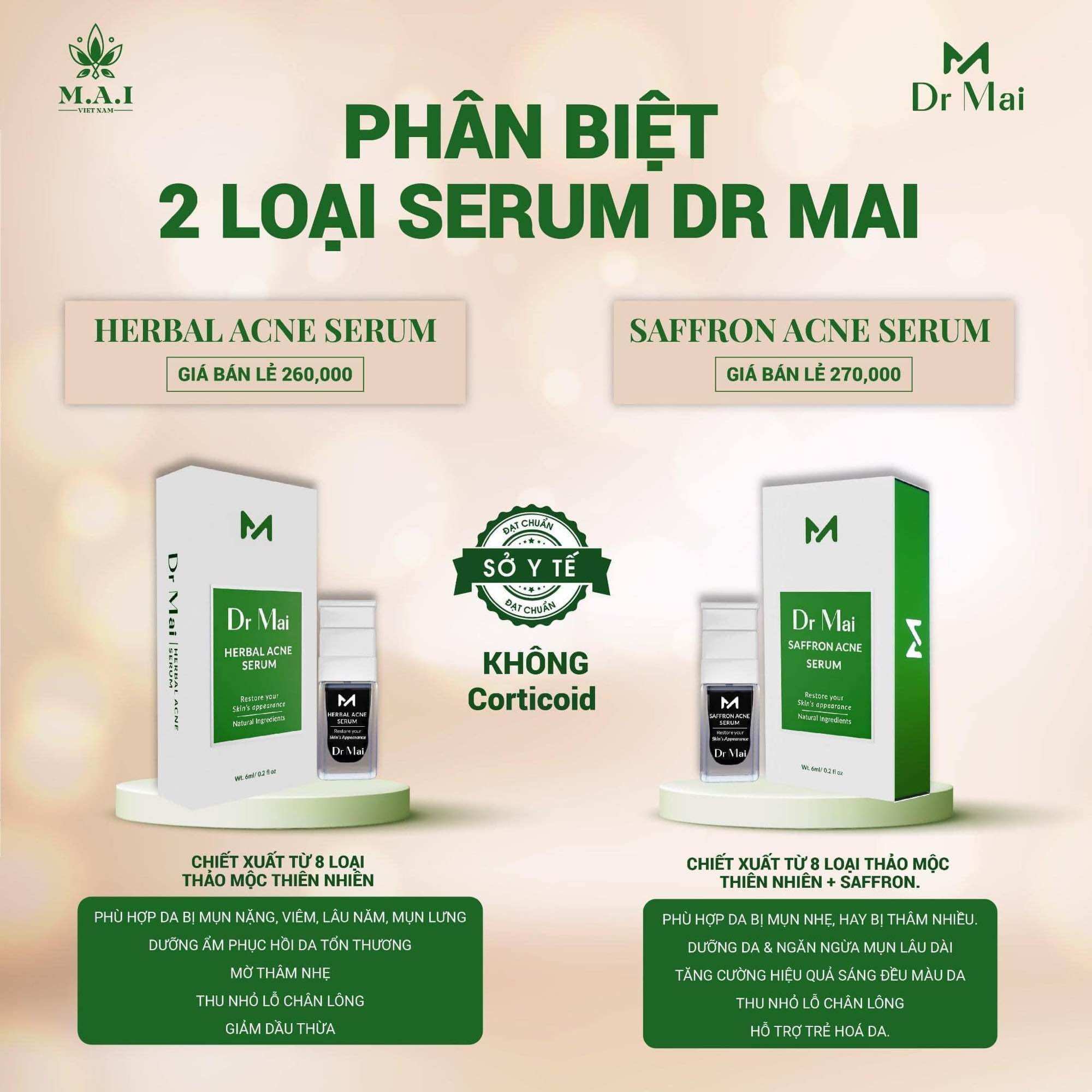Serum Dr.Mai sạch mụn từ thiên nhiên 6ml mẫu mới
