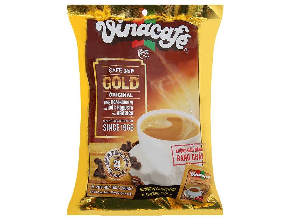 Vina cafe bịch 24 gói cà phê sữa hòa tan 3 trong 1