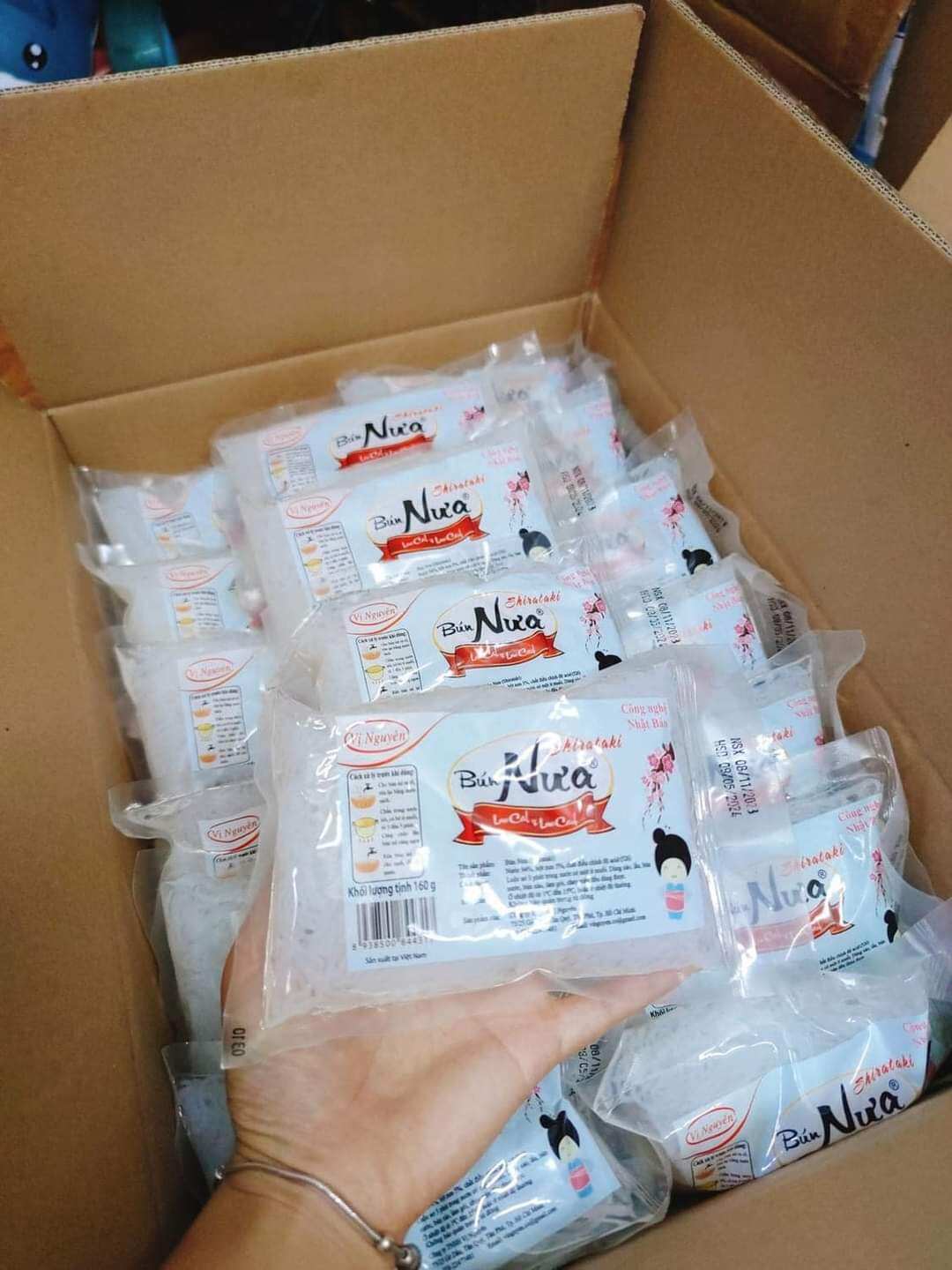 Combo 5 BÚN NƯA VỊ NGUYÊN  ăn kiêng Keto/Das/Lowcarb, người tiểu đường 160gram/1 gói. Giá 95k