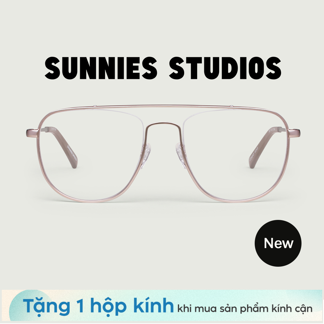 Gọng Kính Cận Sunnies Studios Phi Công Corso Gold