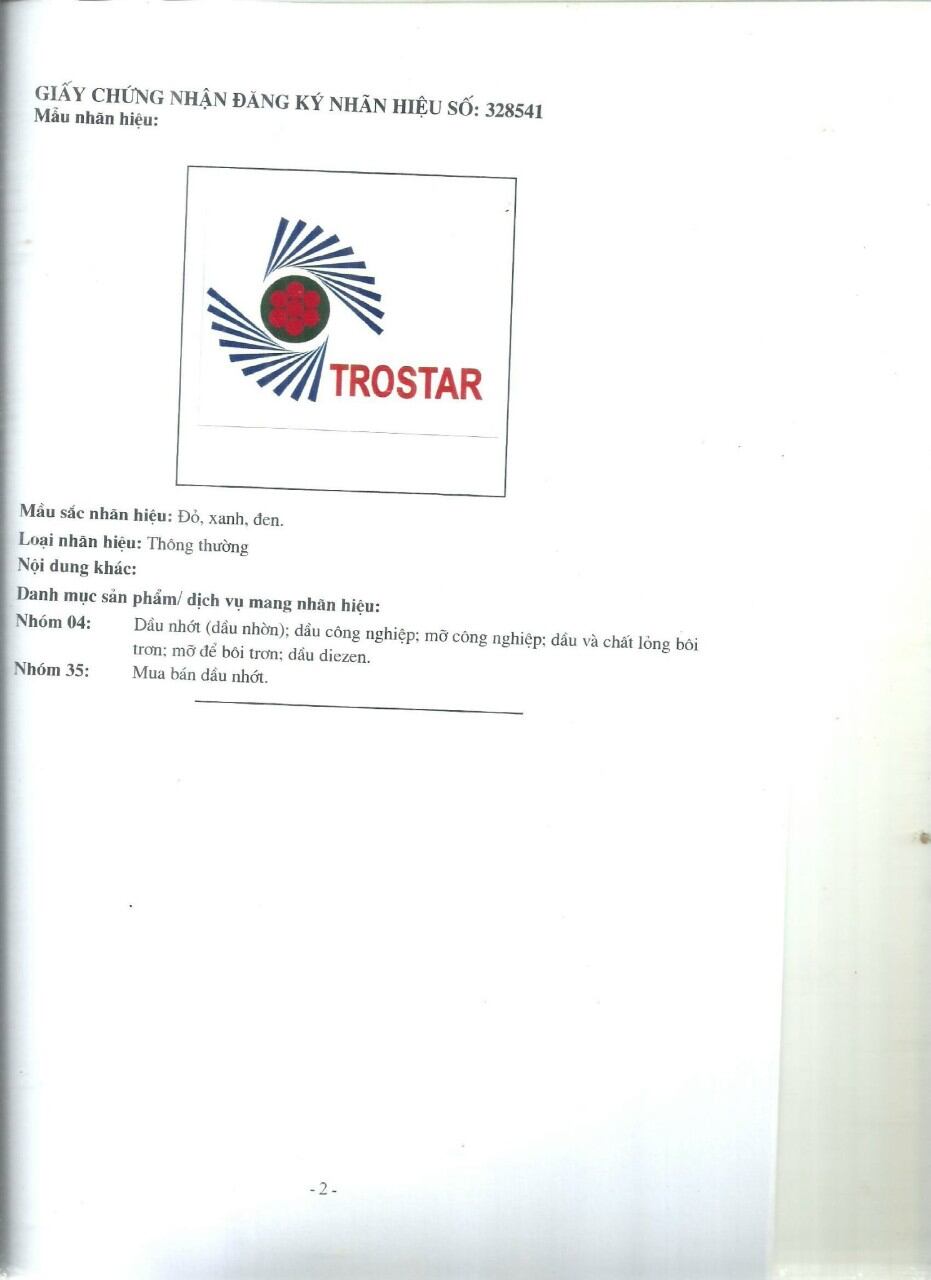 Dầu nhớt động cơ Ô tô Trostar CD/SF 20W50-4L
