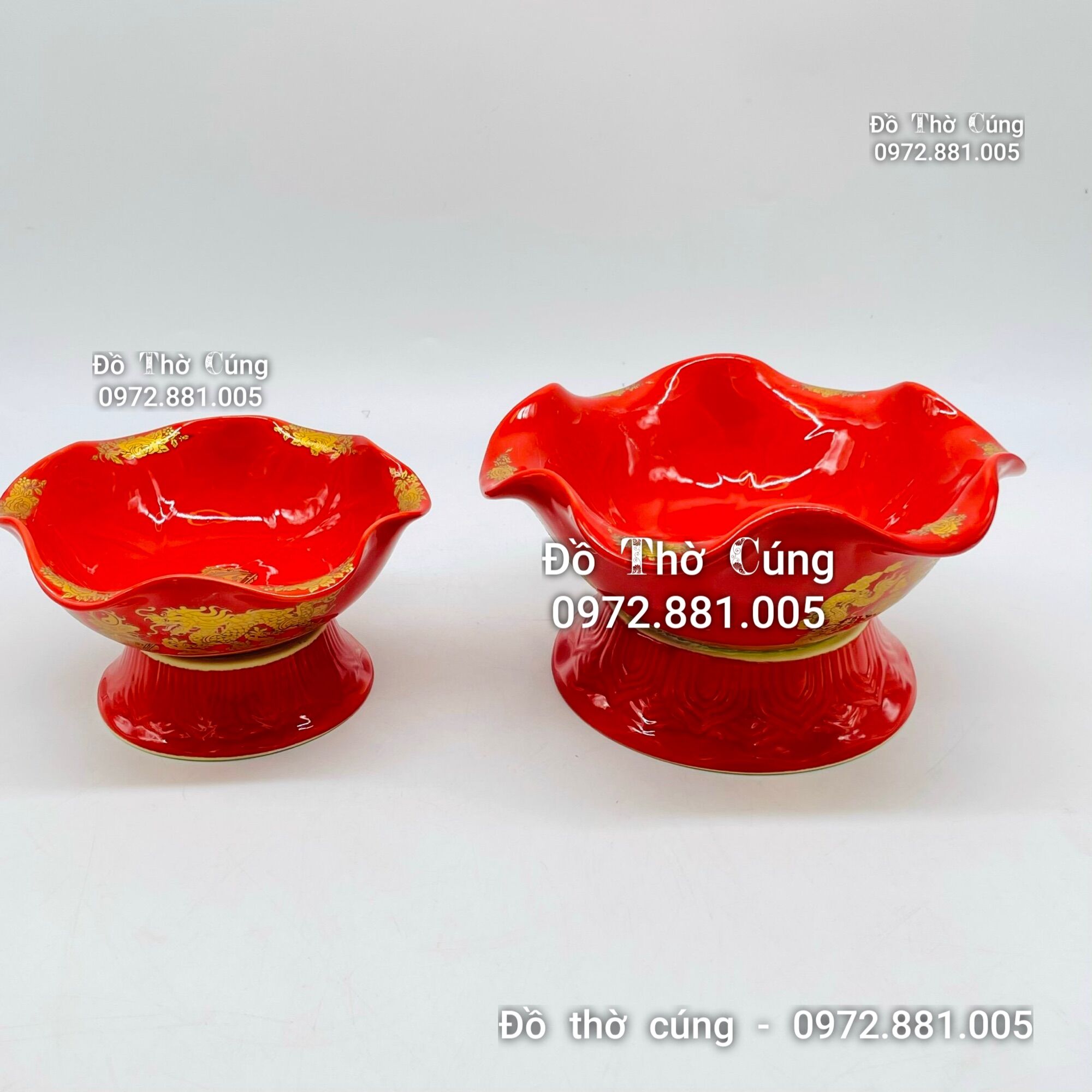 Bát thả hoa Màu Đỏ, bát tụ lộc màu đỏ