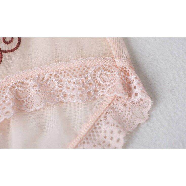 Quần chíp ren thêu hoa hồng sexy