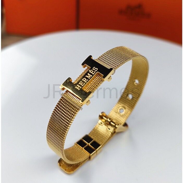 Vòng tay hermes chữ h titan