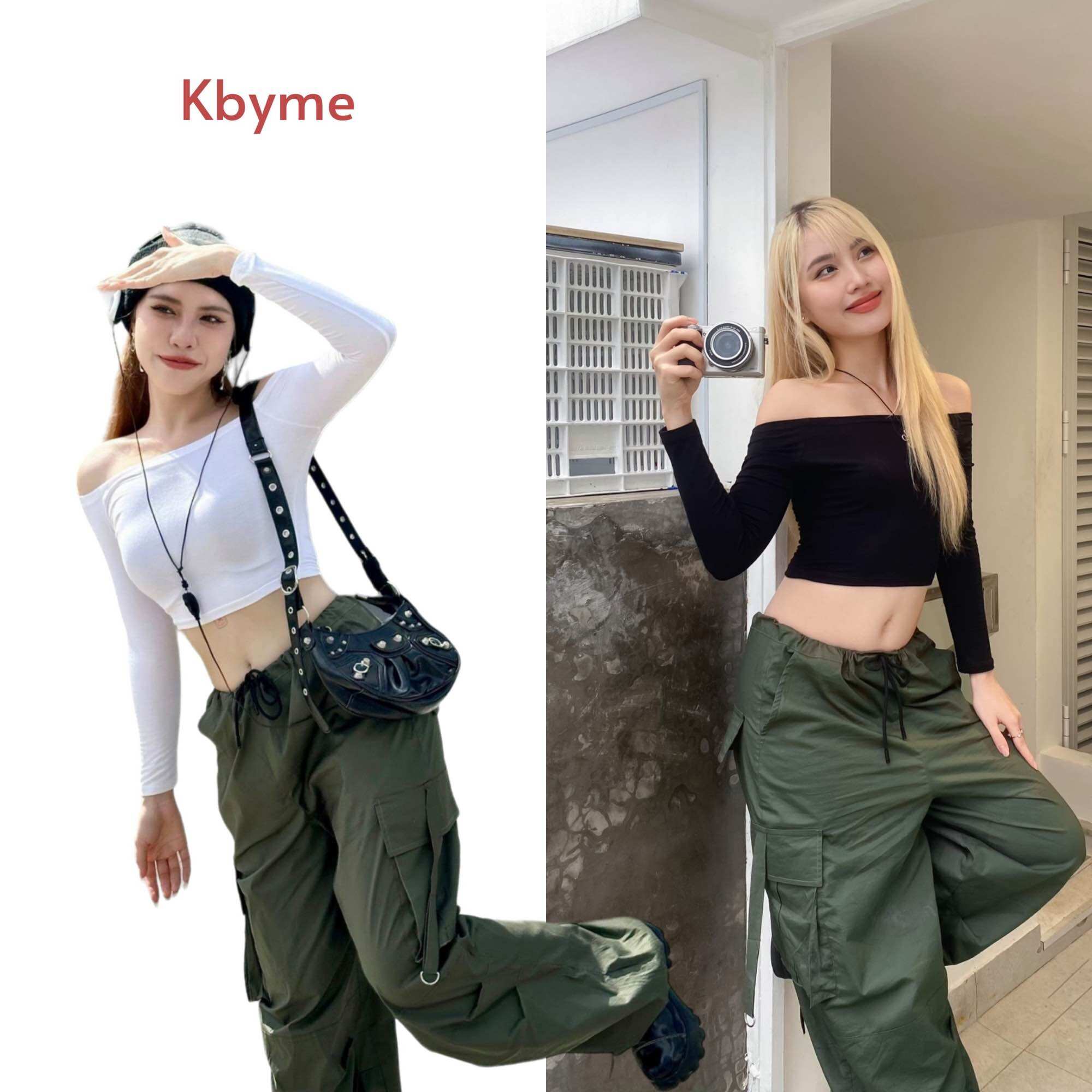 Áo croptop trễ vai tay dài Long Sleeve Lucy Top