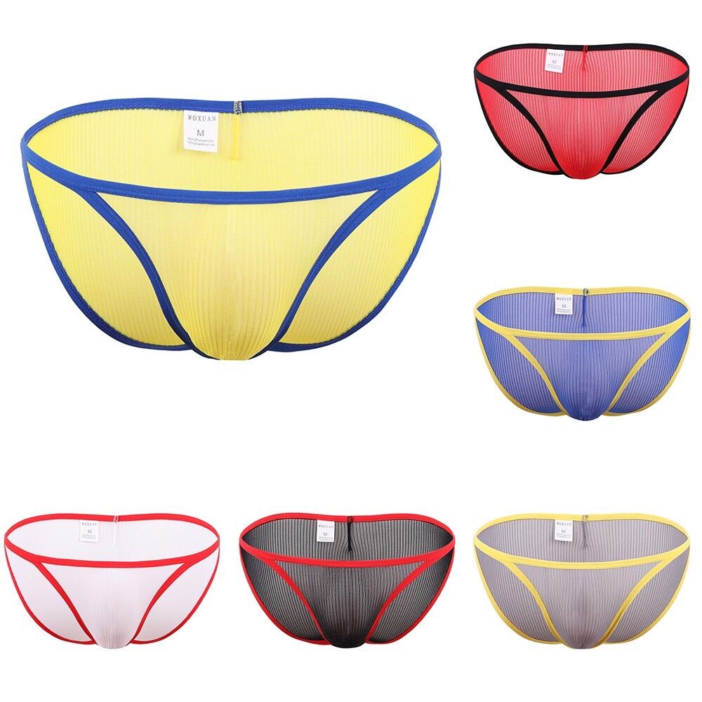 Quần lót nam bikini hở sườn lưới size M-XL