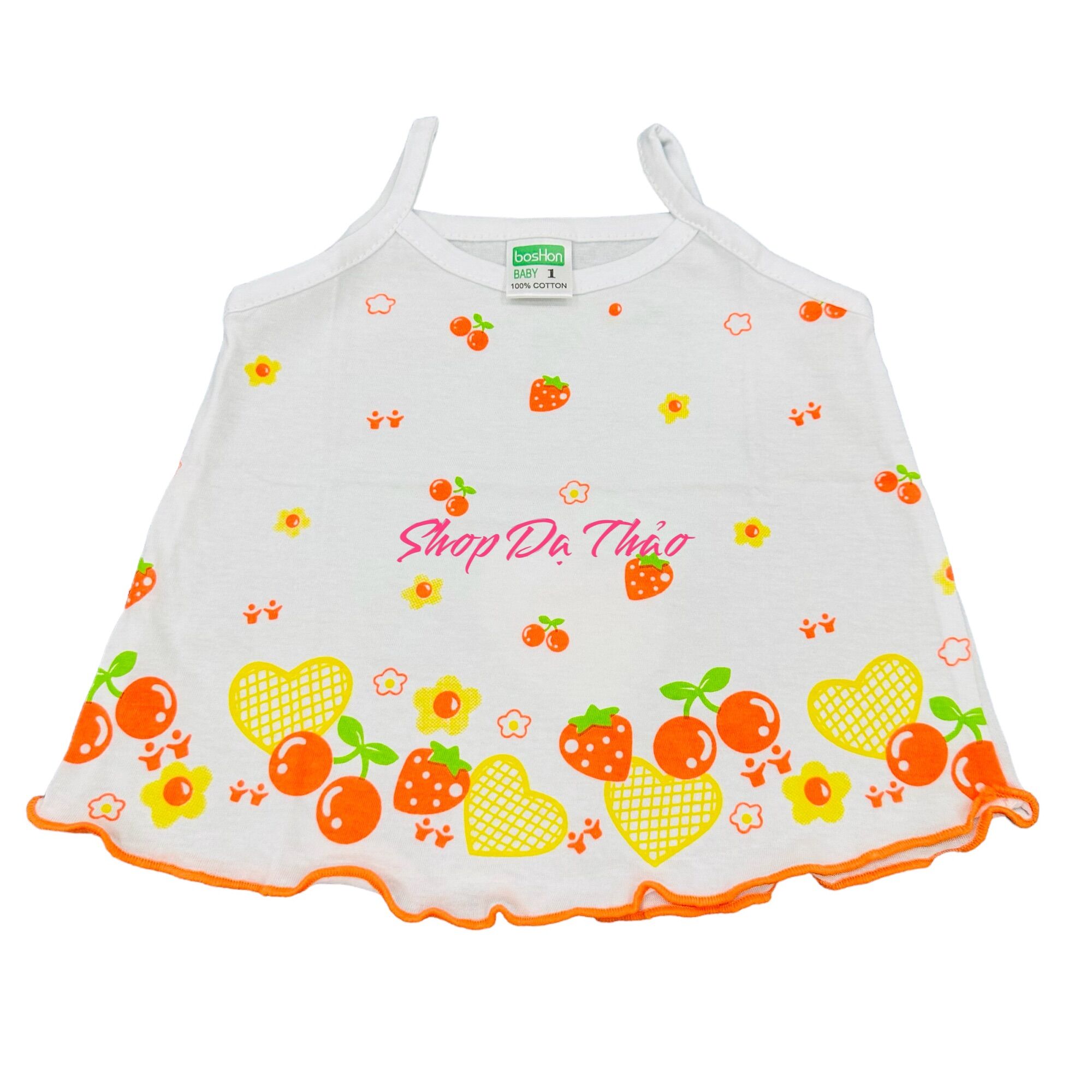 Combo 05 bộ dâu 2 dây bé gái