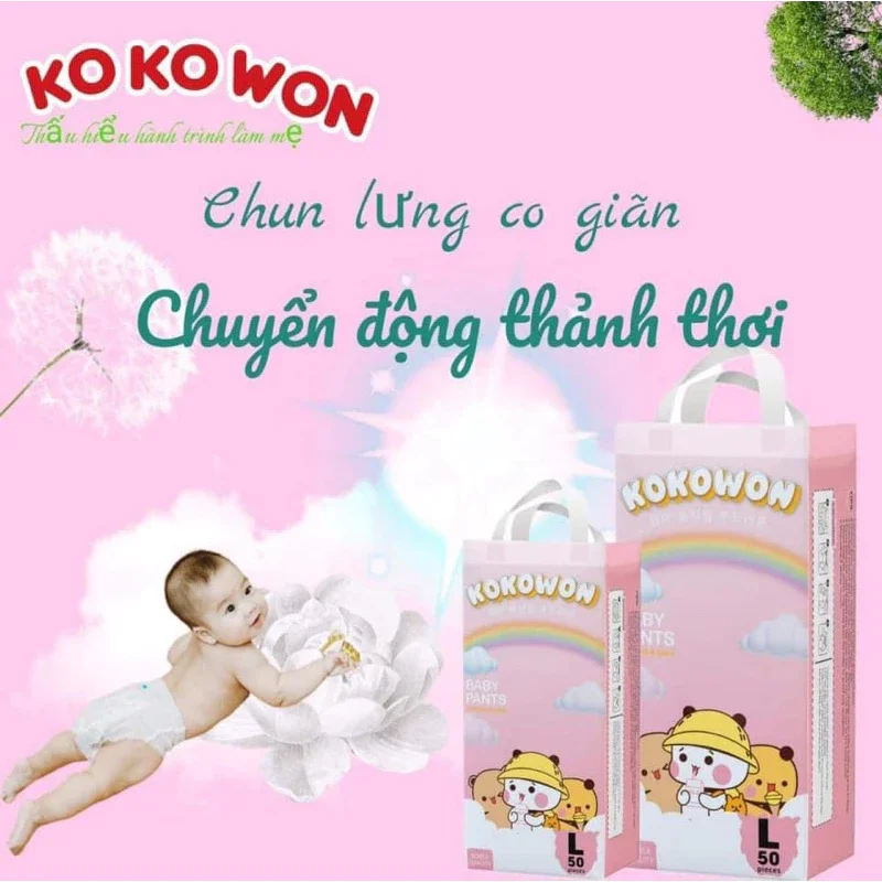 Bỉm quần kokowon hàn quốc bo mông siêu mềm siêu thấm cho bé yêu
