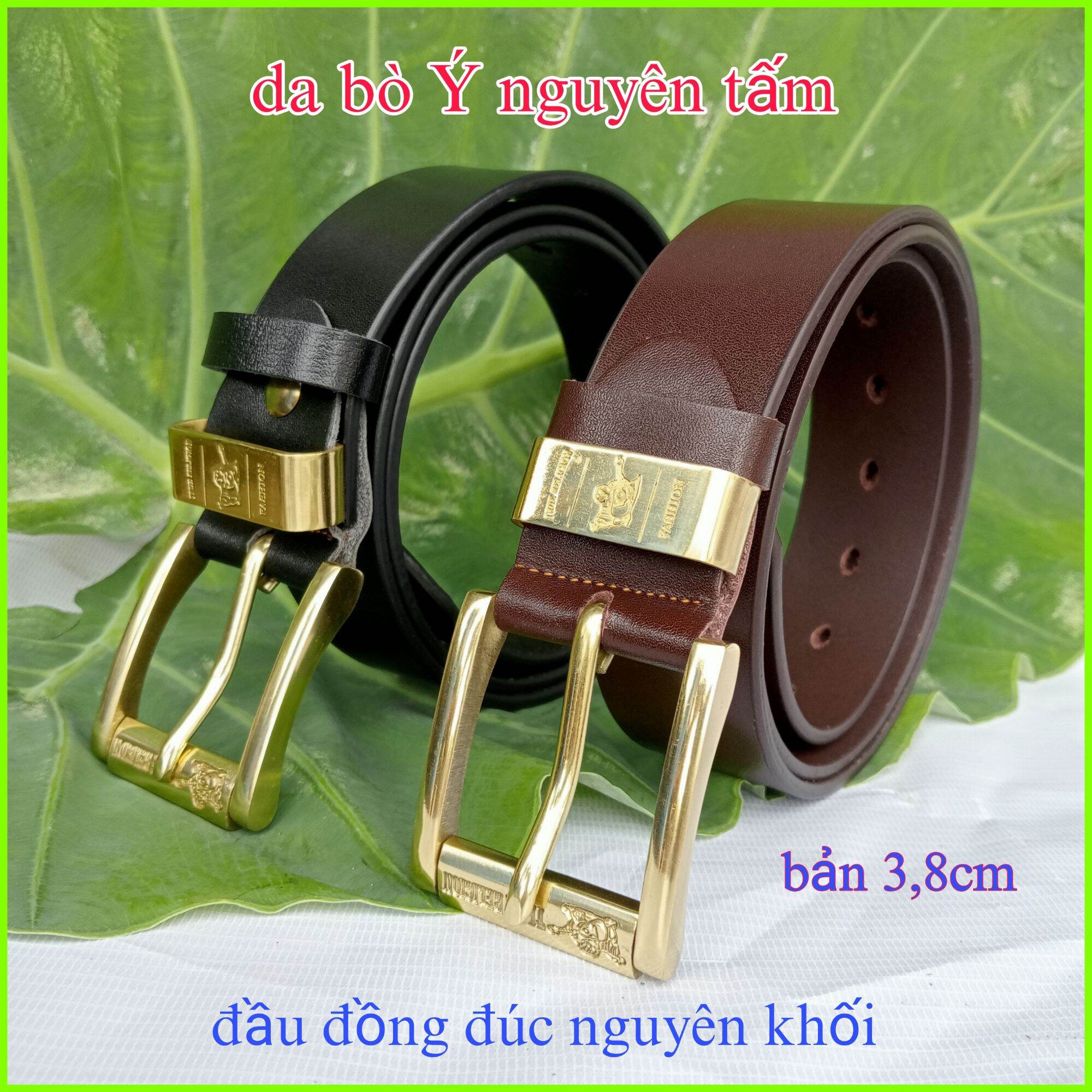  Thắt Lưng Nam Da Bò Ý Loại 1 Cao Cấp Dài 120cm Đầu Khoá Đồng Đúc Hinh ÔNG ĐỊA Phong Cách Năng Động - Dây Nịt Nam Da Thật - BH 12 Tháng 