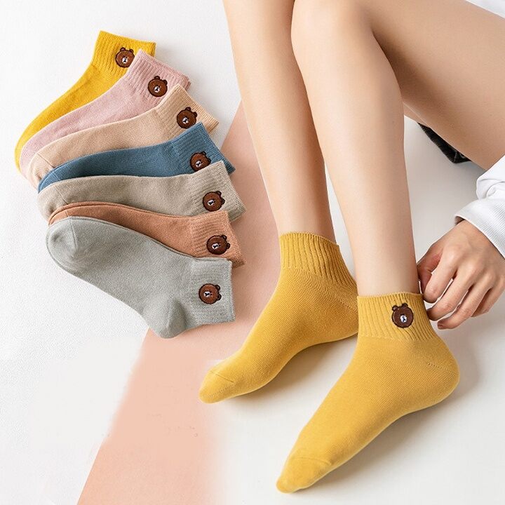Tất gấu- tất nữ giá rẻ- set 10 đôi