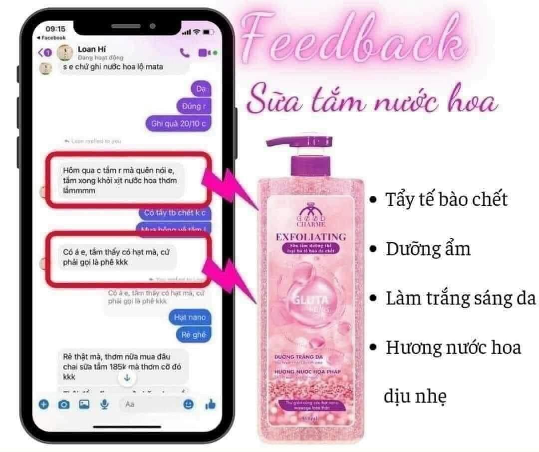 Sữa tắm tẩy tế bào chết Exfoliating