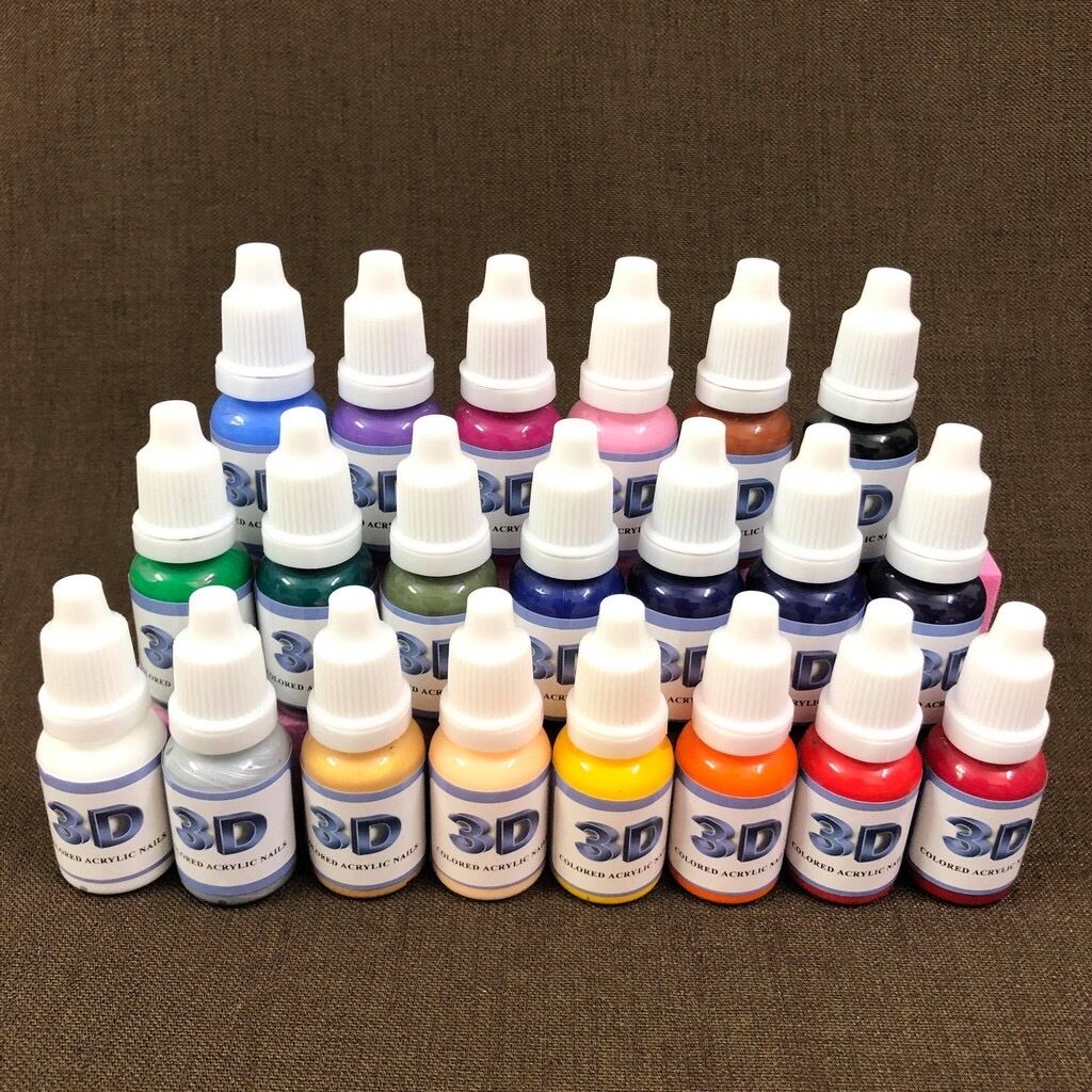 Màu vẽ cọ bản 3D, màu nước vẽ móng bán lẻ