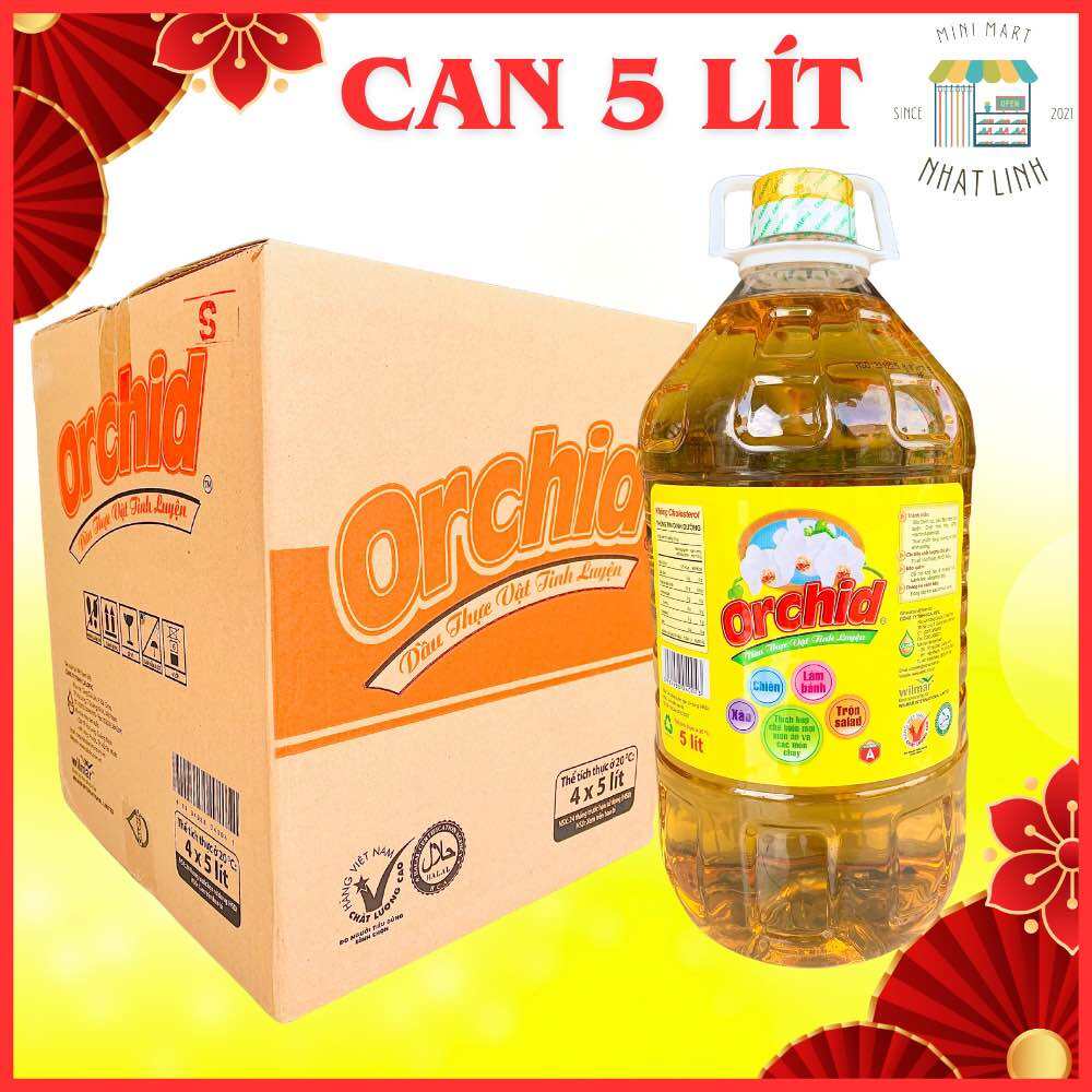 Dầu Thực Vật ORCHID Can 5 Lít Chính Hãng