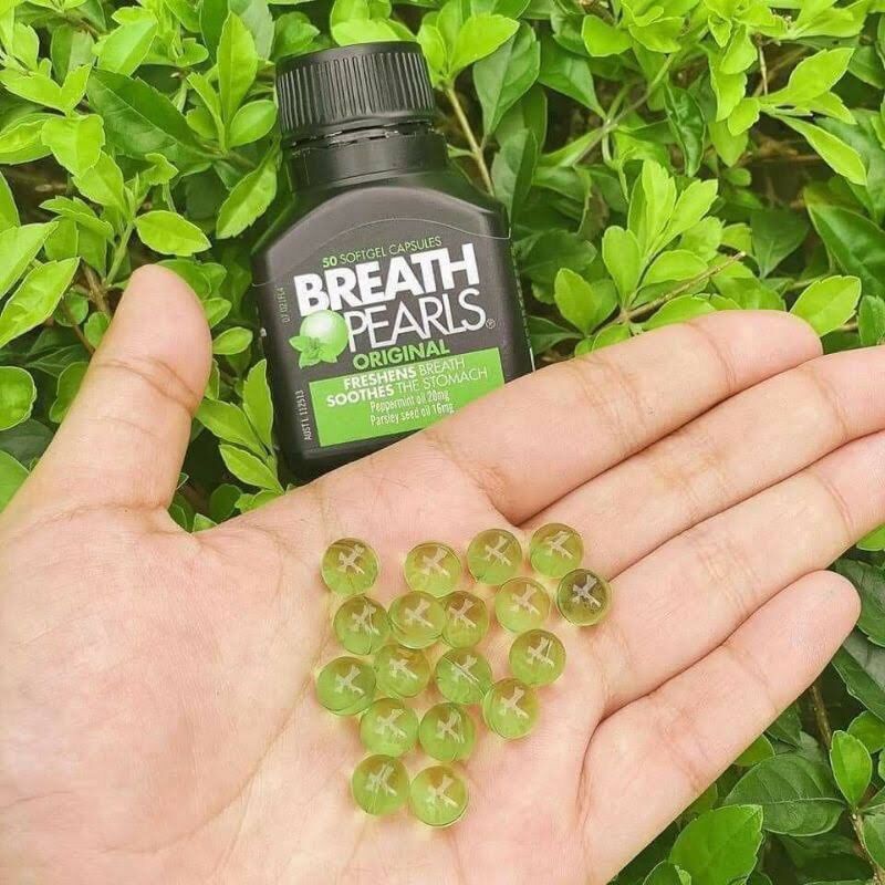 Viên thơm miệng Breath Pearls 50 viên của Úc