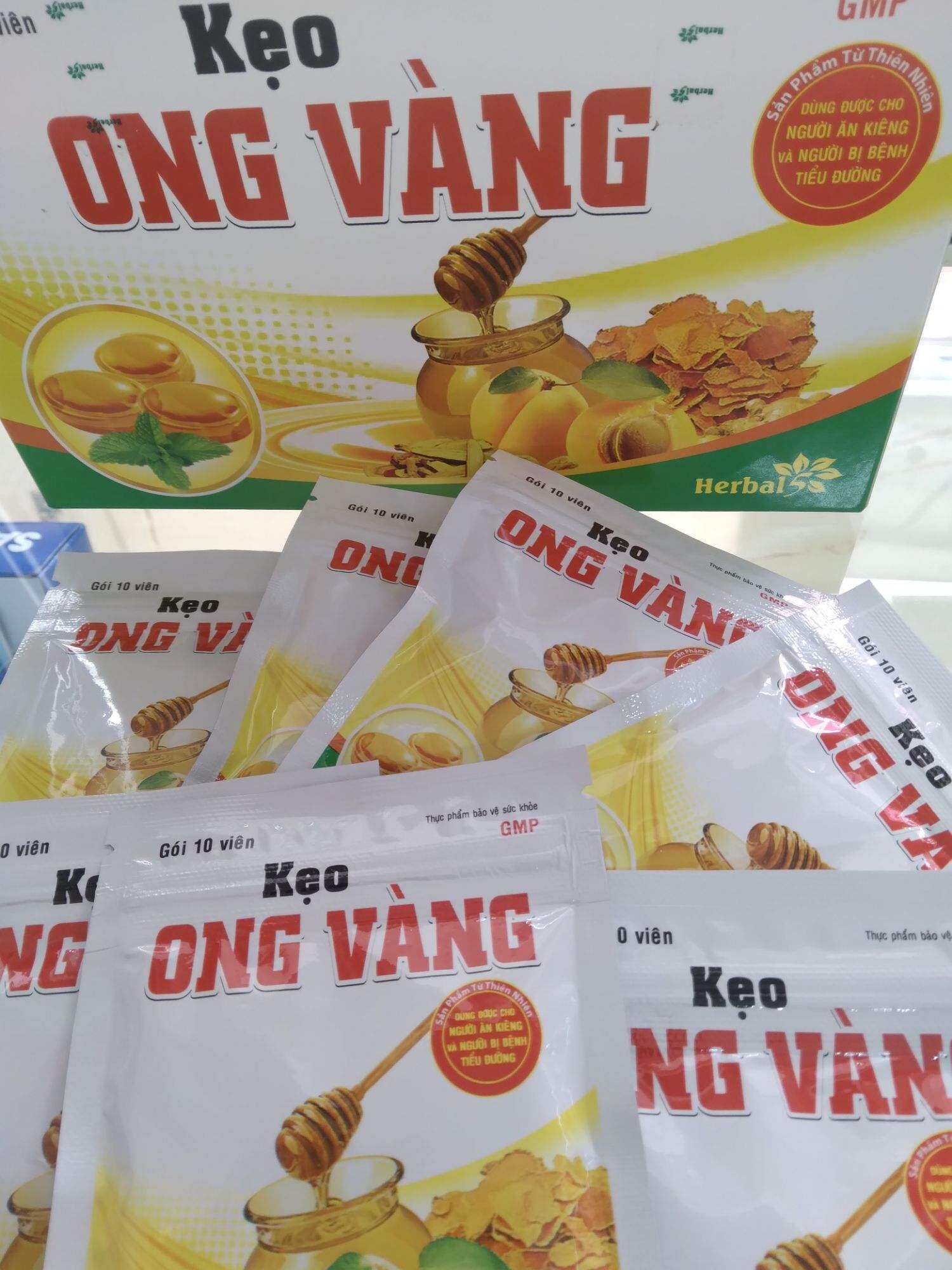 Kẹo ngậm Ong vàng hỗ trợ giảm ho gói 10 viên