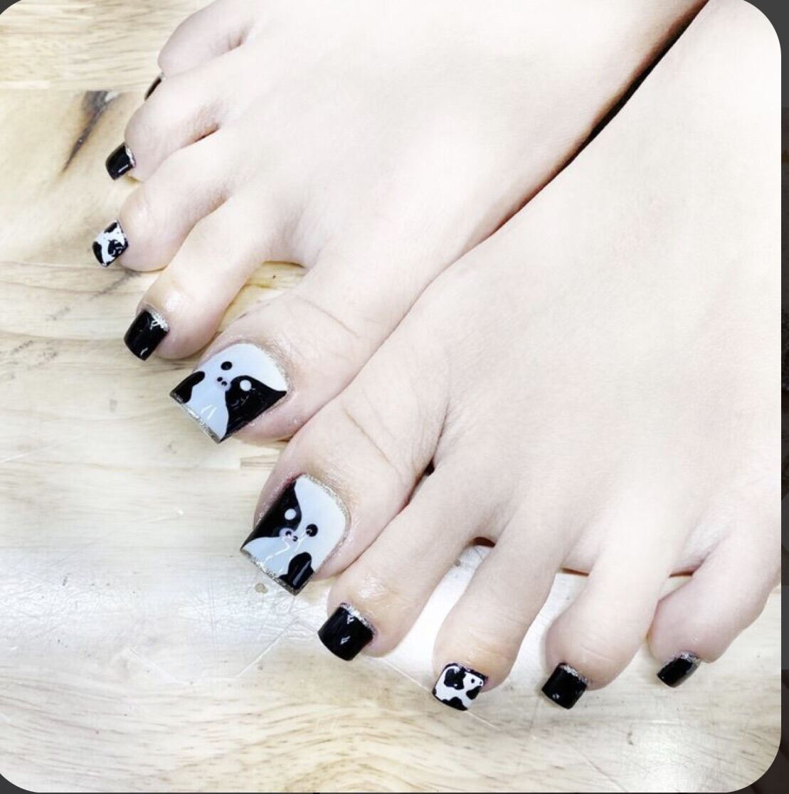 Mách bạn nhiều hơn 95 mẫu nail chân đẹp màu đen hay nhất  Tin học Đông Hòa