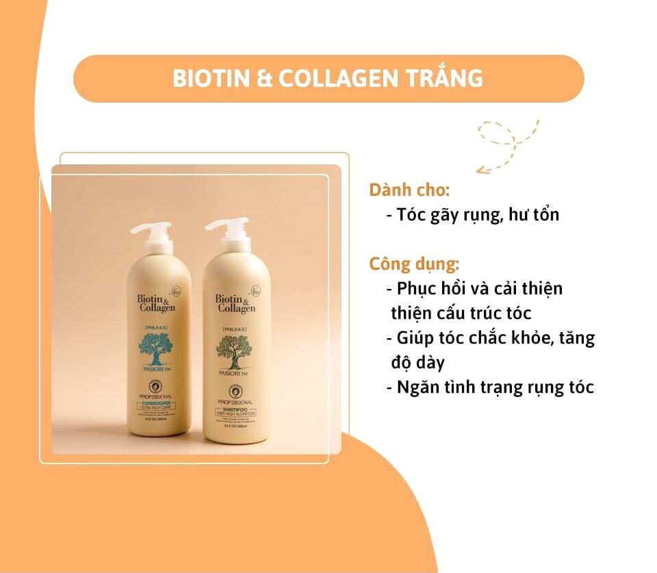 [HCM]Cặp Dầu Gội Xả Biotin Collagen ( CHÍNH HÃNG )