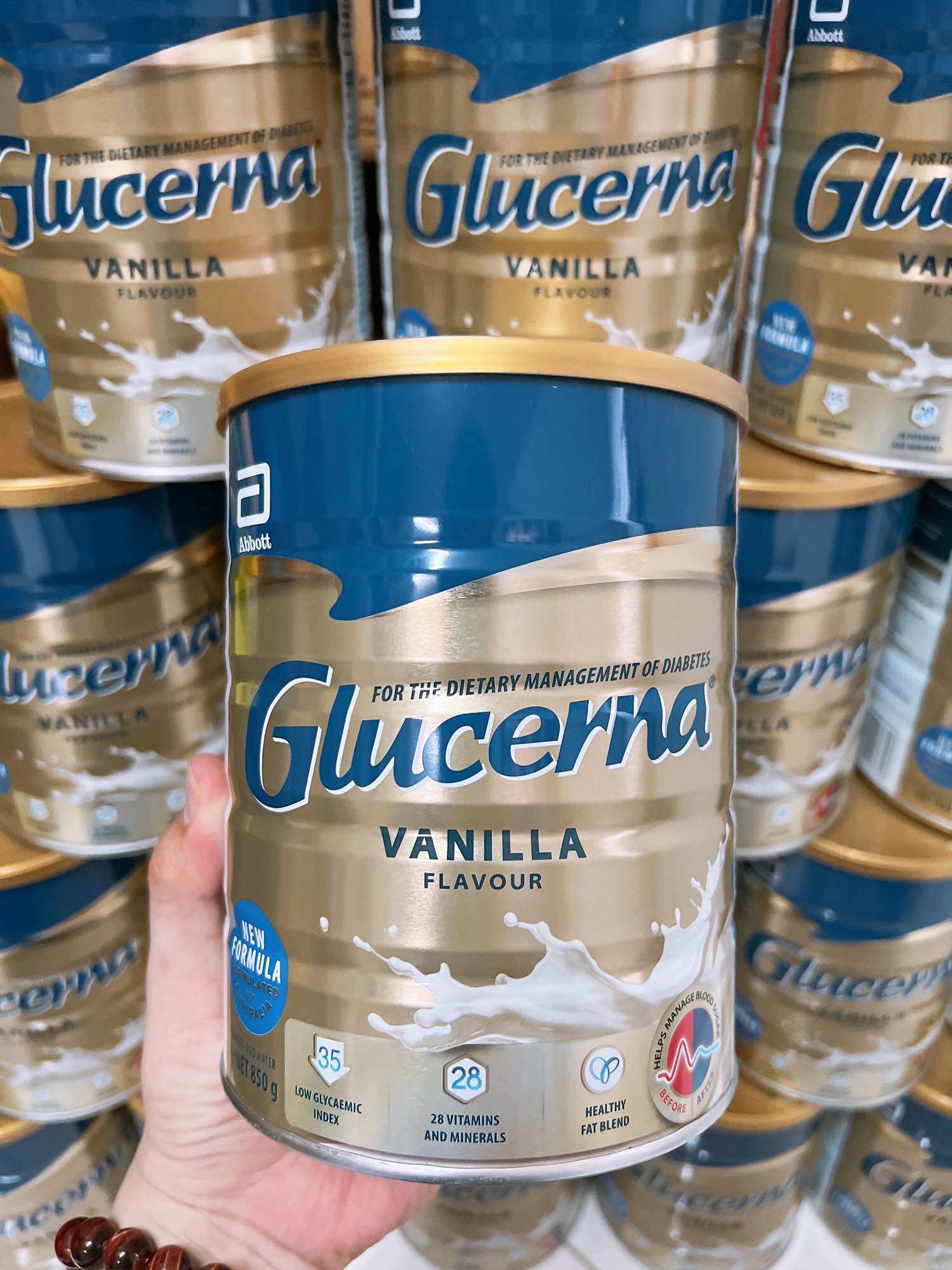Sữa bột Glucerna Vanilla 850g Úc - Date tháng 5/2025