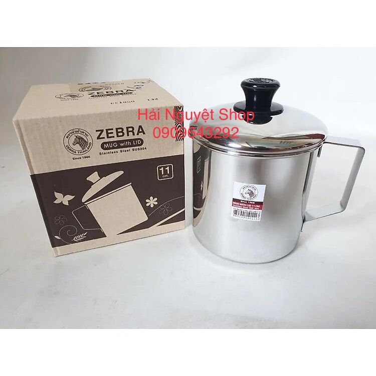 CA NƯỚC CÓ NẮP ZEBRA THÁI LAN - SUS304