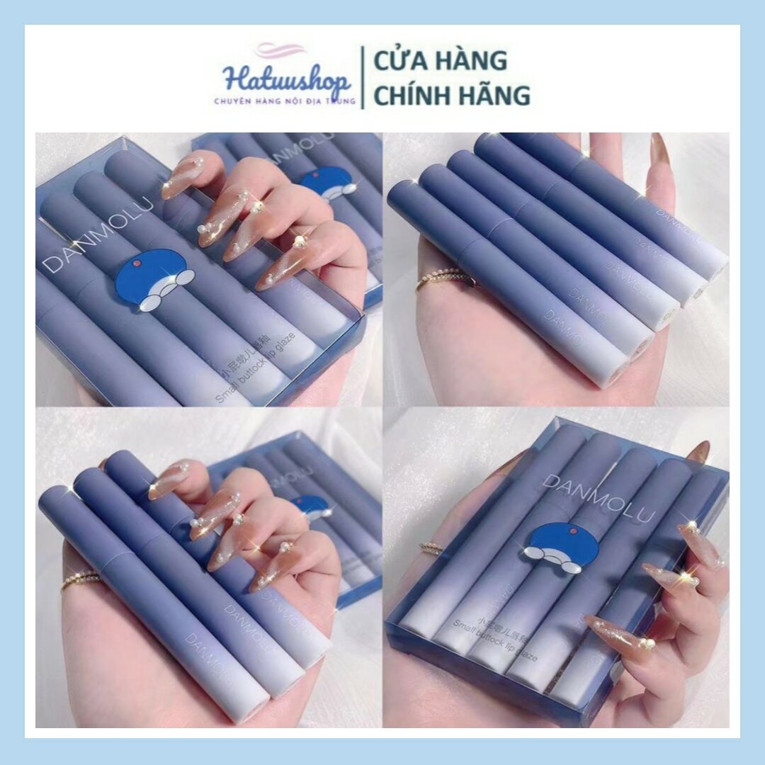 Sét 5 cây son lỳ danmolu siêu mịn, mềm môi cực lỳ