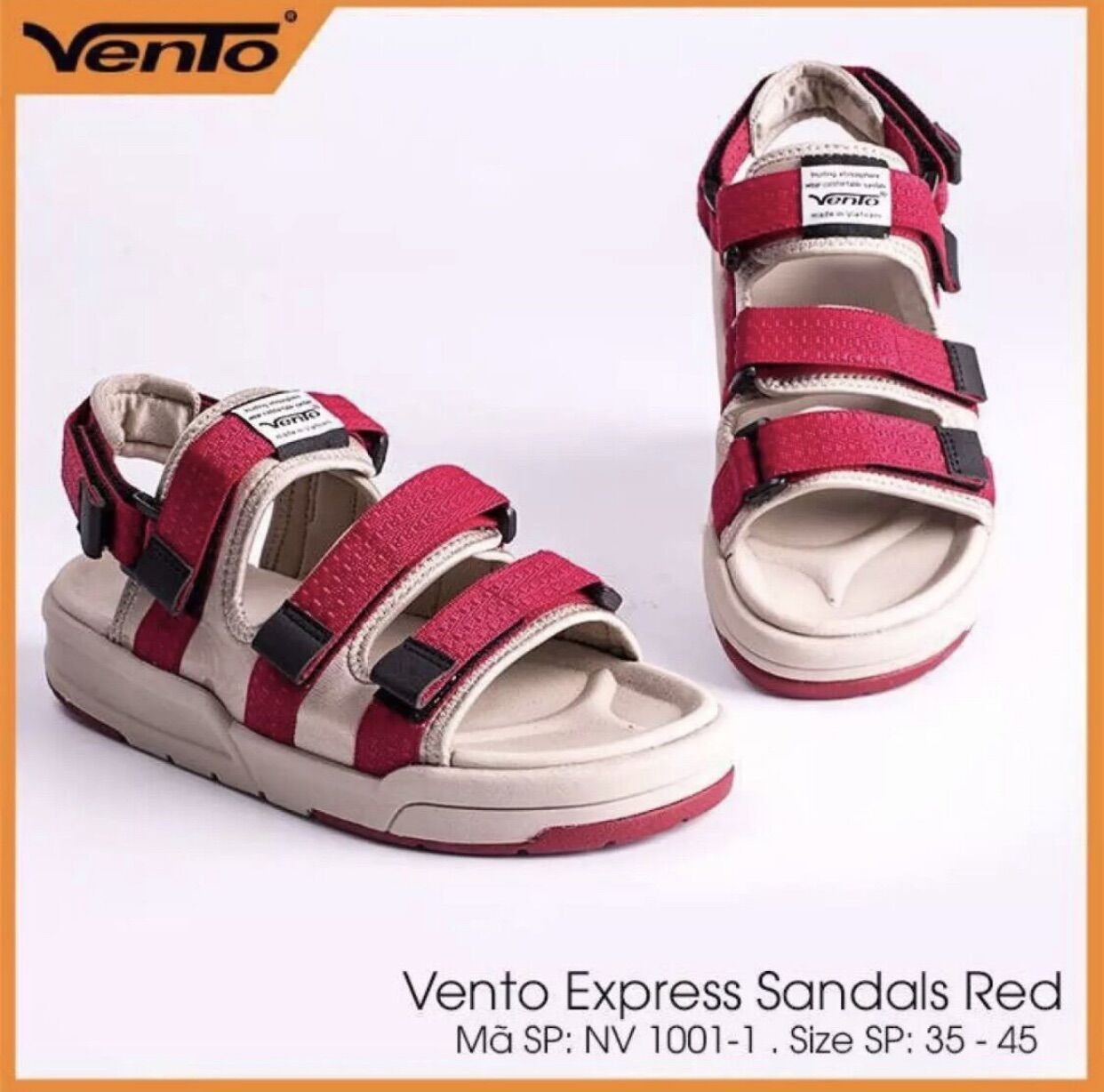 Giày sandal quai ngang nữ chính hãng vento sd-1001