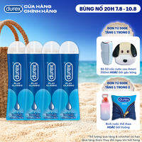 Combo 4 Gel bôi trơn Durex Classic gốc nước - Bao bì mới, cải tiến công thức thêm mượt mà, 50ML/chai