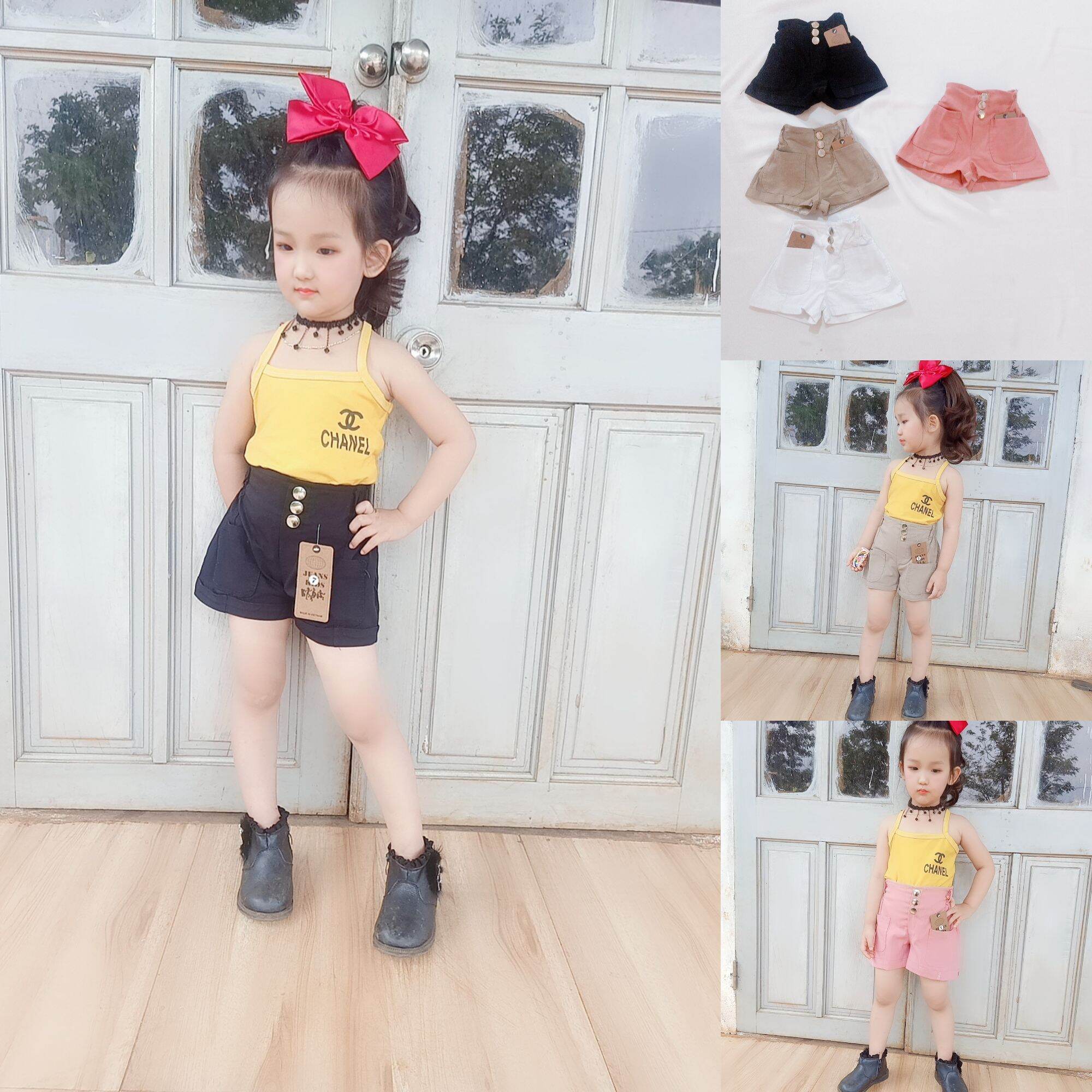 Quần kaki đùi cho bé gái