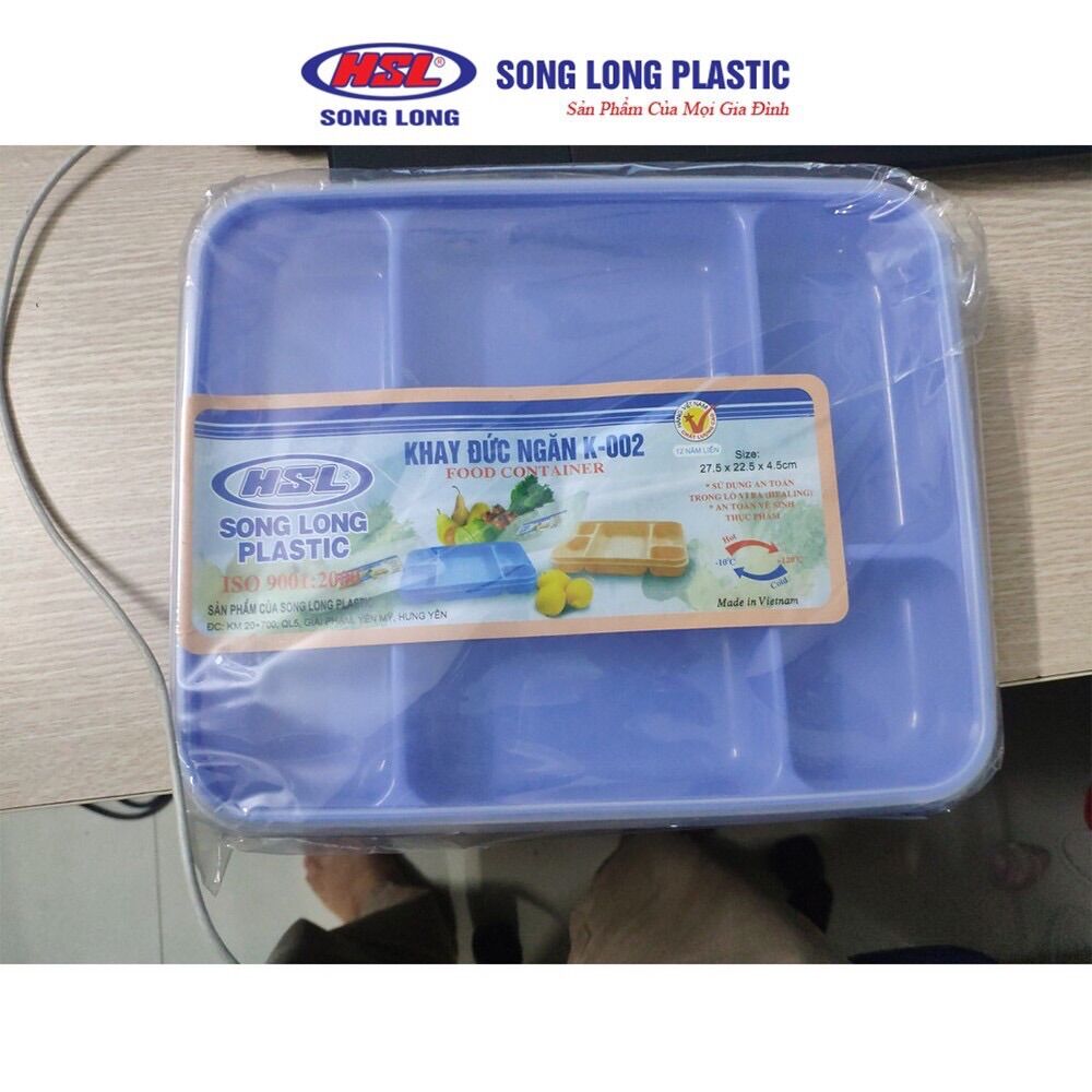 Khay đựng cơm 5 ngăn Song long