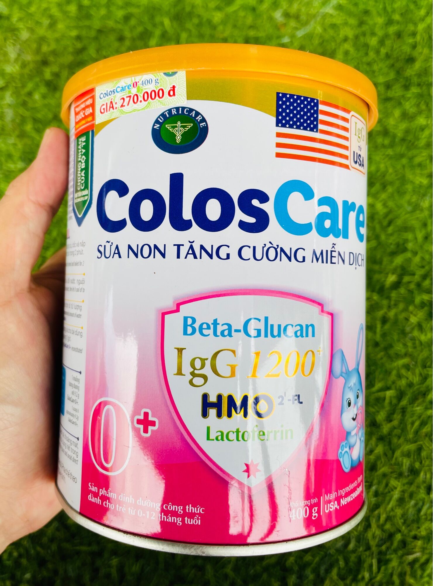Sữa non Coloscare 0+ 400g Tăng cường sức đề kháng