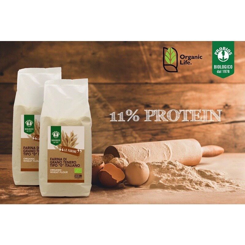 Bột mì đa dụng hữu cơ probios organic all-purpose flour gói lẻ 200gr