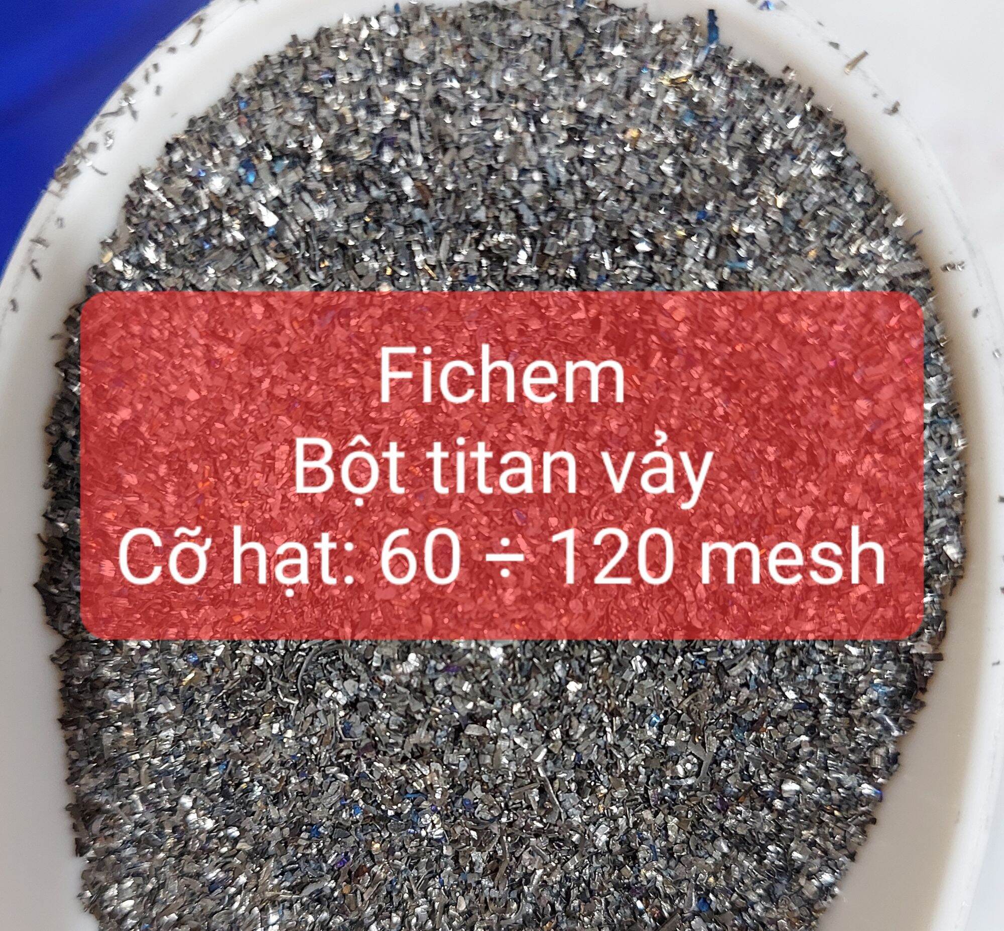 100 gam Bột màu ánh kim Titanium dạng vảy dùng cho pha sơn
