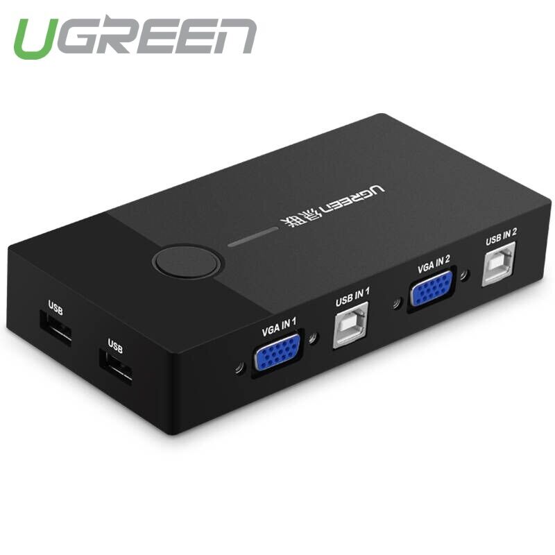 Bộ chuyển kvm 2 pc sang 1 màn hình ugreen 30357