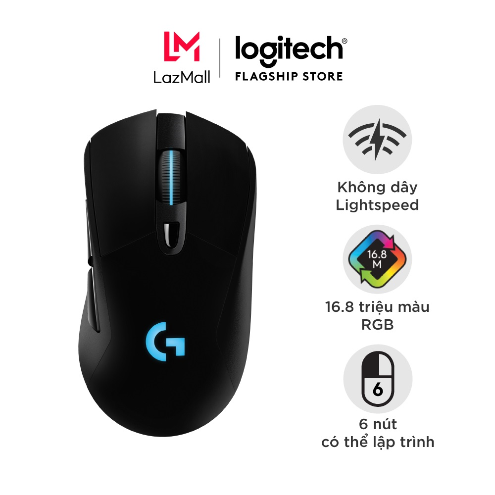 Chuột game không dây Lightspeed RGB Logitech G703 Hero - Cảm biến Hero 25k tương thích PowerPlay nhẹ