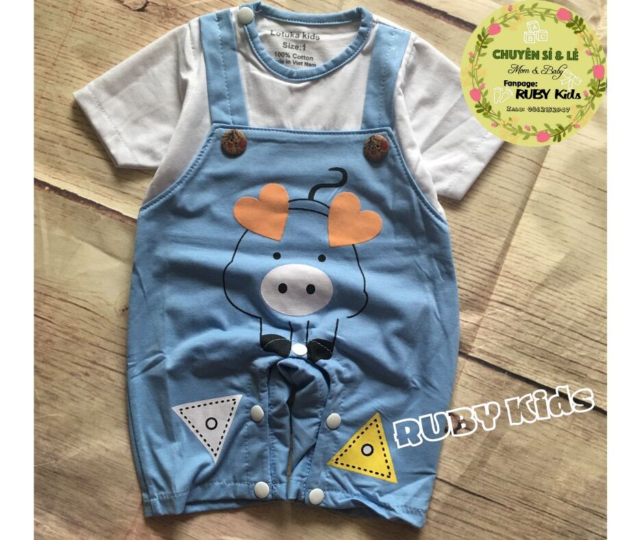 Body yếm cho bé trai bé gái 100% cotton