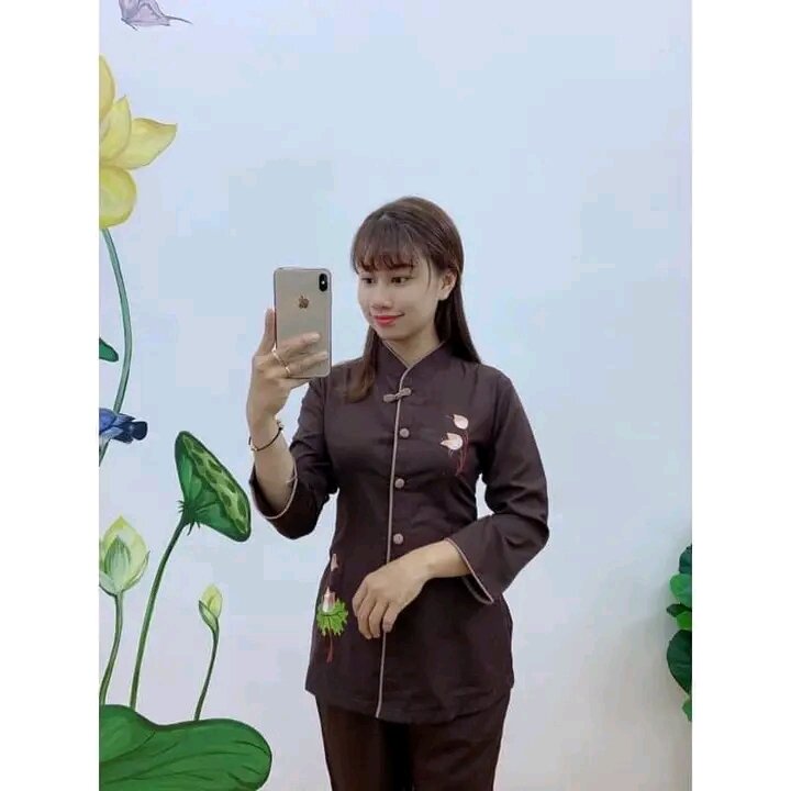 Đồ Lam Đi Chùa - Mẫu Kate Trụ viền