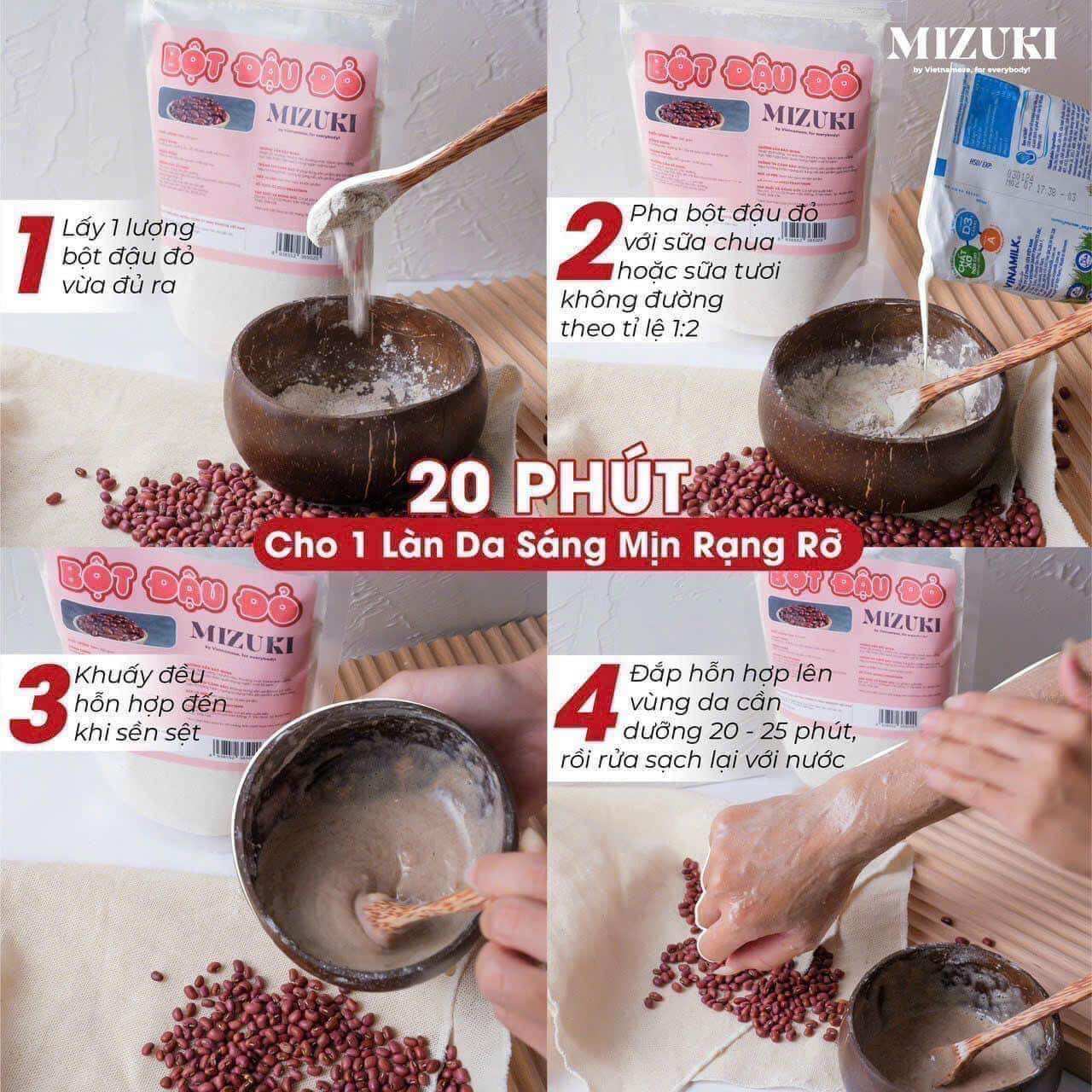 Bột đậu đỏ ủ trắng Mizuki