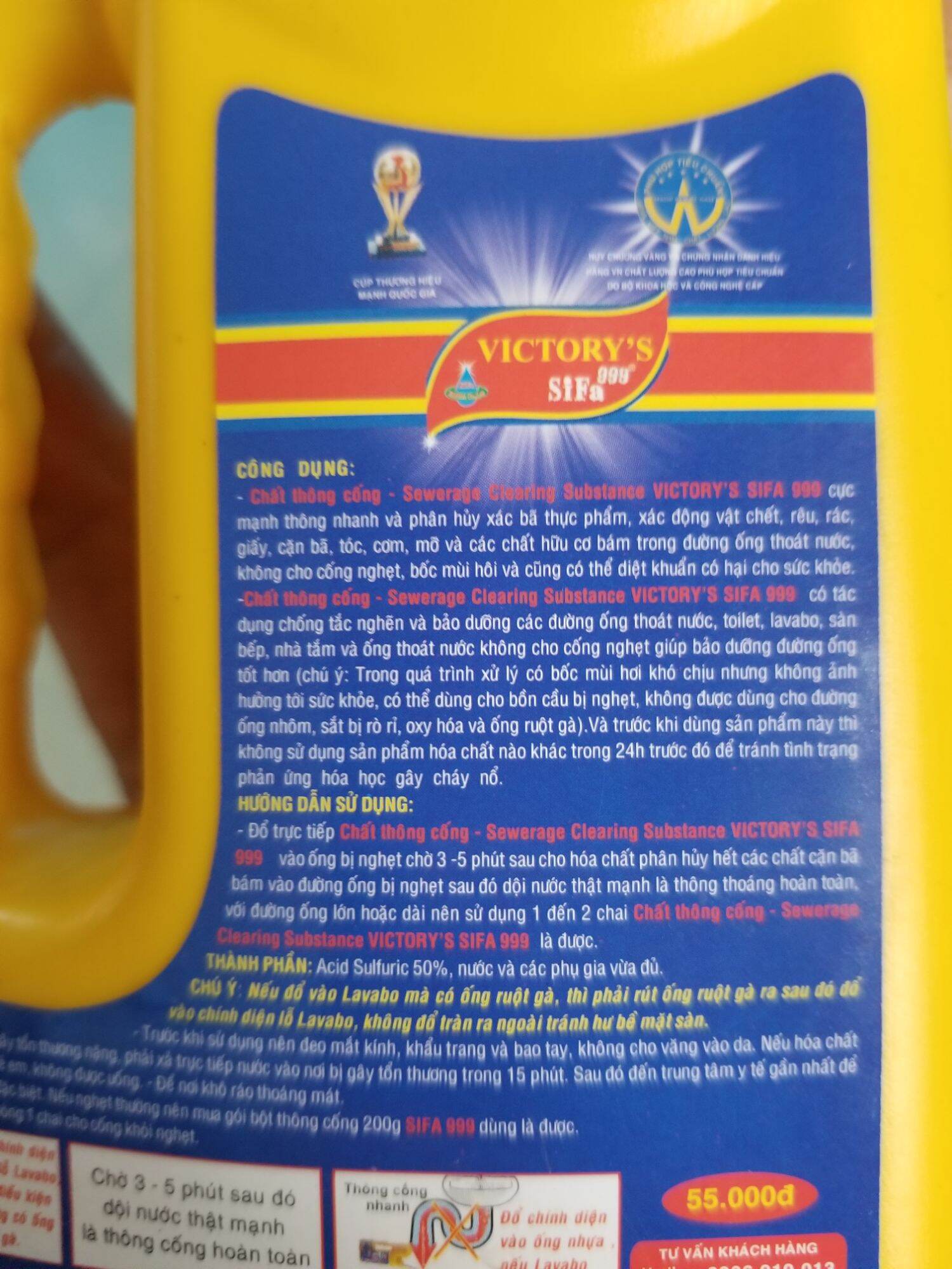 Chất thông cống Sifa Siêu Mạnh/ Nước thông cống Sifa  425ml 800gram