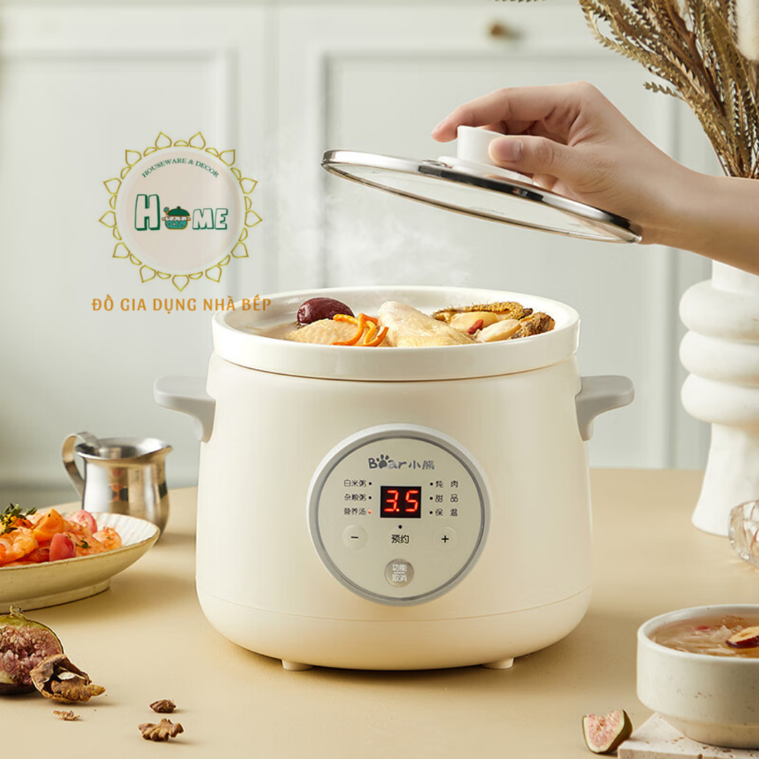 NỒI NẤU CHẬM BEAR 1.5L [Hàng sẵn mới về]